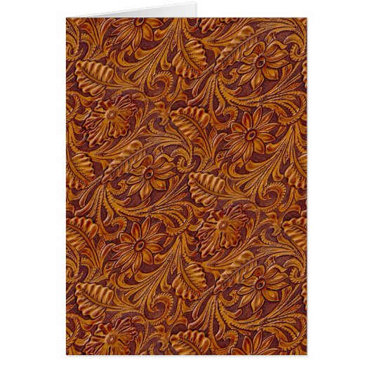 Western Tooled Leather Print Cards (Front)