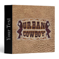 Western tooled leather Urban Cowboy Binder