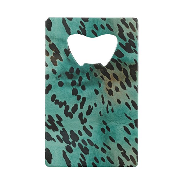 Western Turquoise Credit Card Bottle Opener (Front)