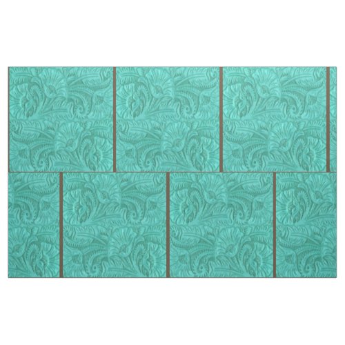Western Turquoise Faux Leather Fabric 9 For Cross