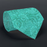Western Turquoise Tooled Leather Print Necktie<br><div class="desc">Tooled turquoise leather print western style necktie.</div>