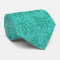 Western Turquoise Tooled Leather Print Necktie