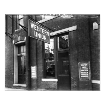 Western Union Old 1930 Black And White Photo Print by Sturgils at Zazzle