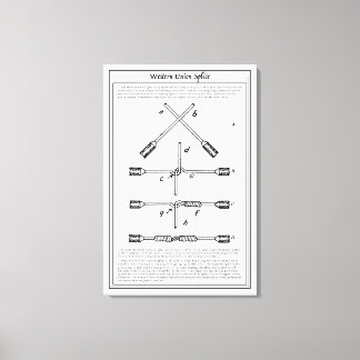 Western Union Splice Poster vintage classic retro Canvas Print
