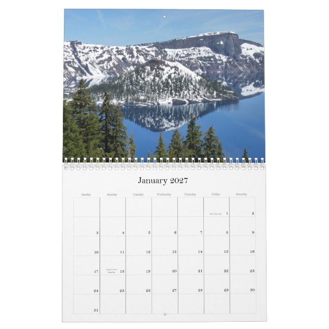Western United States 2014 Calendar (Jan 2027)