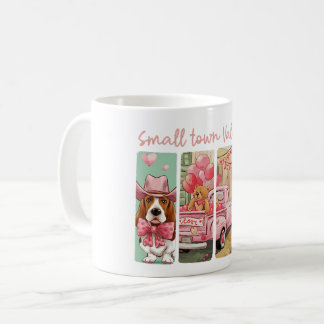 Western Valentine's Romance with Basset Hound Coffee Mug