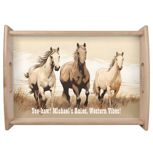 Western Vibes Editable mens gift Serving Tray