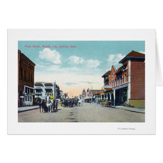 Western View from Main StreetVisalia, CA Cards (Front Horizontal)