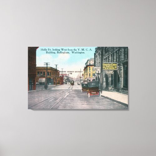 Western View of Holly Street from YMCA Bldg Canvas Print