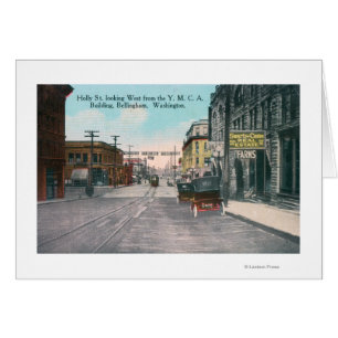 Western View of Holly Street from YMCA Bldg Cards