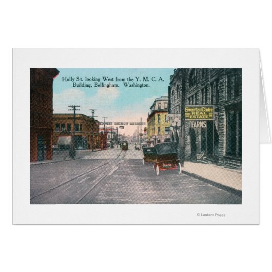 Western View of Holly Street from YMCA Bldg Cards (Front Horizontal)