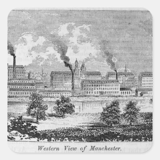Western View of Manchester Square Sticker (Front)