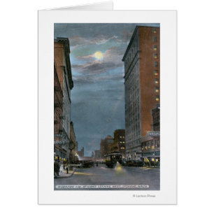 Western View of Riverside Avenue at Night Cards