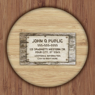 Western Vintage Business Cards