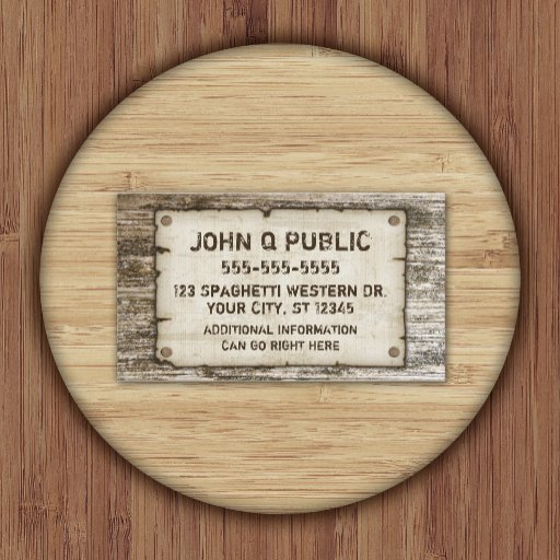 Customizable Western Vintage Business Cards