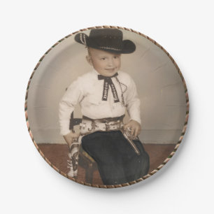 Western Vintage Cowboy Kid Party Plates