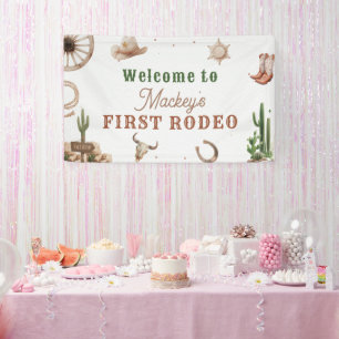 Western Vintage Cowboy Rodeo Banner