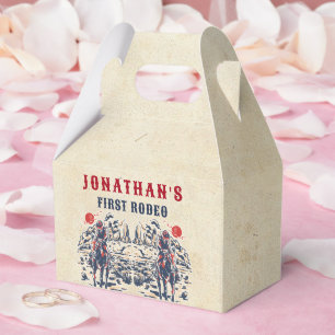 Western Vintage Desert First Rodeo 1st Birthday  Favor Boxes