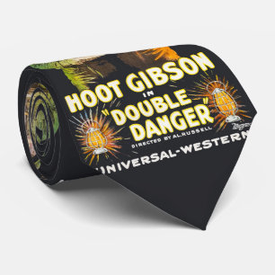 Western Vintage Movie Poster Hoot Gibson Neck Tie