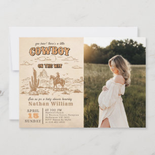 Western Vintage Rodeo Baby Shower Invitation 