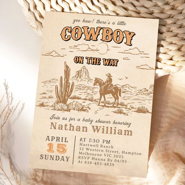 Western Vintage Rodeo Baby Shower Invitation  (Creator Uploaded)