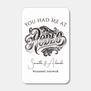 Western Vintage Rodeo Black Bridal Couples Shower Matchboxes