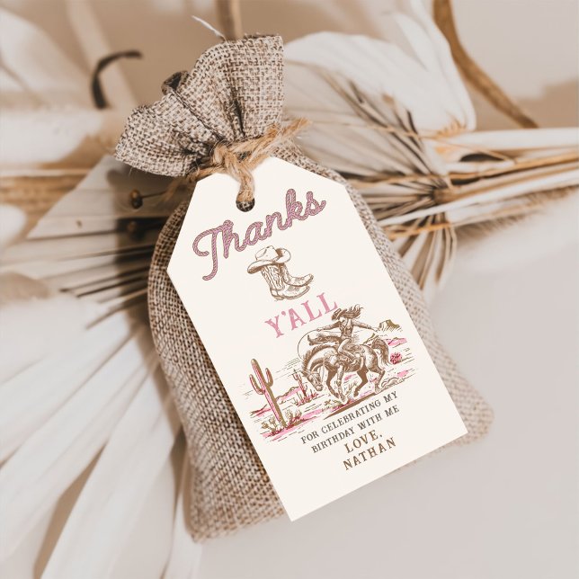 Western Vintage Rodeo Boots Gift Tag (Creator Uploaded)