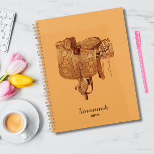 Western Vintage Saddle,Cowgirl,Simple Personalize Planner