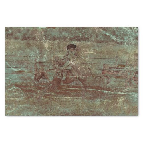 Western Vintage Texture Rodeo Country Horse Riding Tissue Paper