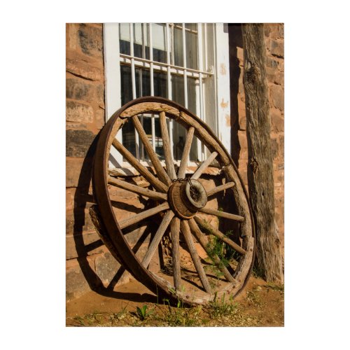 Western Wagon Wheel Acrylic Print