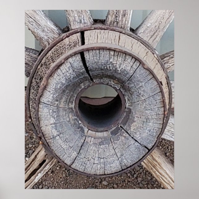 Western Wagon Wheel Photo Poster (Front)