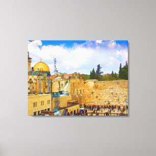 Western Wall in Jerusalem (Wall of Sorrow) Canvas Print