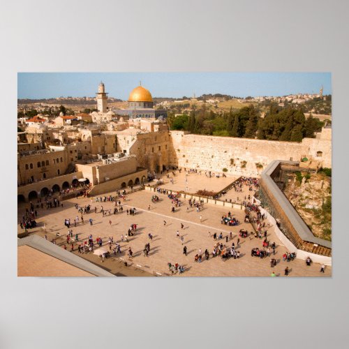 Western Wall in Jerusalem  Wall of Sorrow Poster