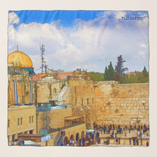 Western Wall in Jerusalem Wall of Sorrow Scarf