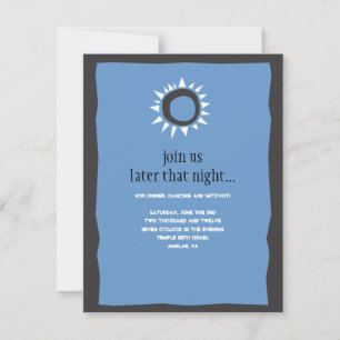 Western Wall Israel Bar Bat Mitzvah party card