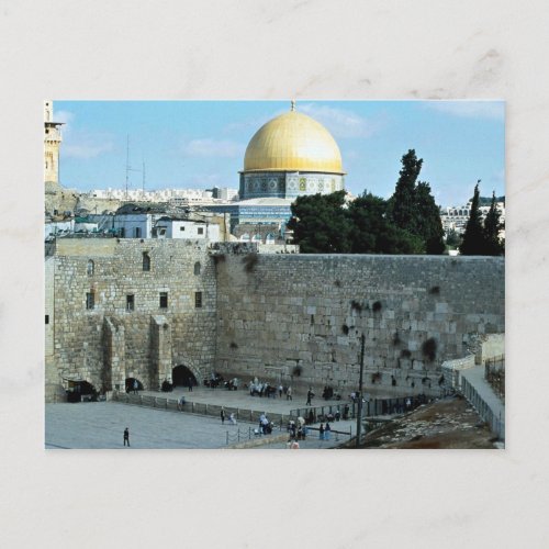 Western wall with Dome of the Rock Jerusalem Isr Postcard