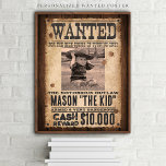 Western Wanted Outlaw Welcome Birthday Poster<br><div class="desc">Personalized WANTED poster for any occasion!</div>
