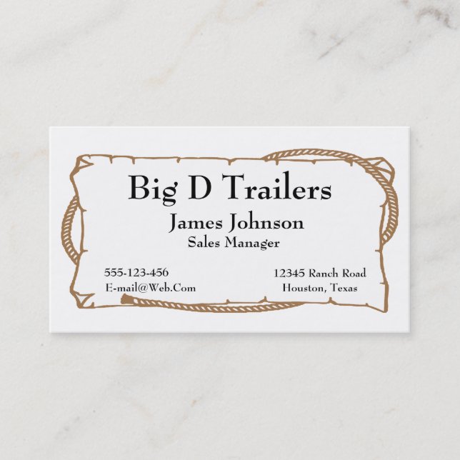 Western Wanted Sign Style Business Cards (Front)