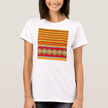 Western Wave Abstract T-shirt by figstreetstudio at Zazzle