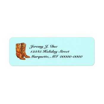 Western Wear Cowboy Cowgirl Boots Address Labels by layooper at Zazzle