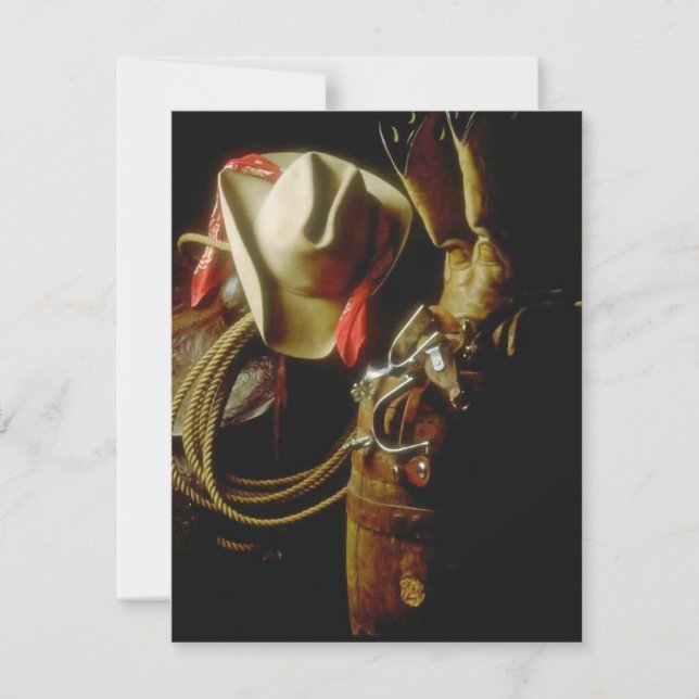 WESTERN WEAR TACK WAITS ARRIVAL HOME PARTY INVITES (Front)