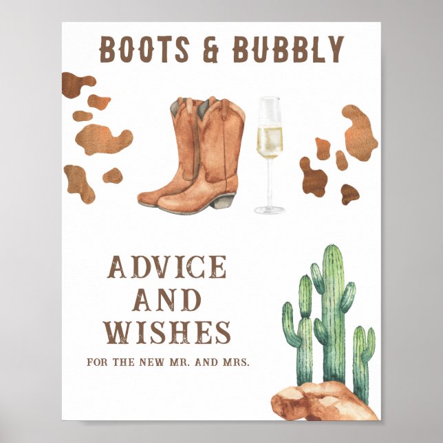 Western wedding - Advice and Wishes for Newlyweds Poster (Front)