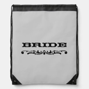 Western Wedding   Bride Drawstring Bag