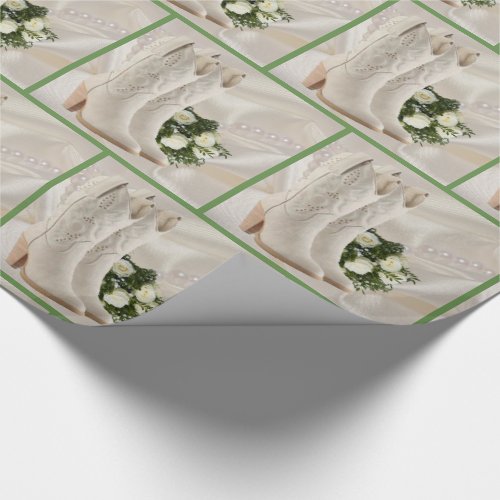 Western Wedding Cowboy Boots And Bouquet Gift Wrap