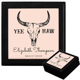 Western Wedding Custom Maid Of Honor Gift Jewelry Box