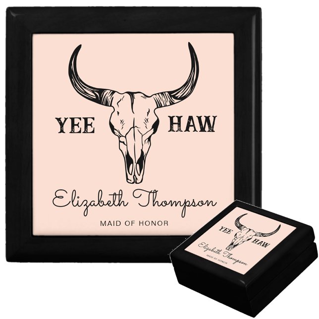 Western Wedding Custom Maid Of Honor Gift Jewelry Gift Box (Creator Uploaded)