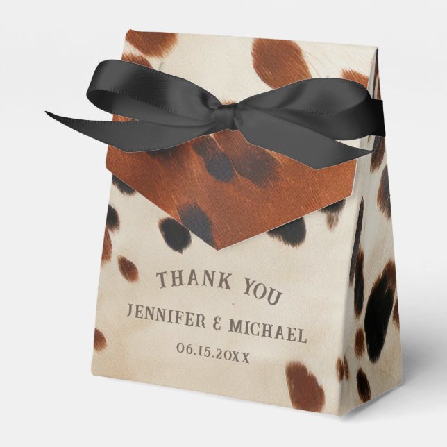 Western Wedding Favor Boxes (Front Side)