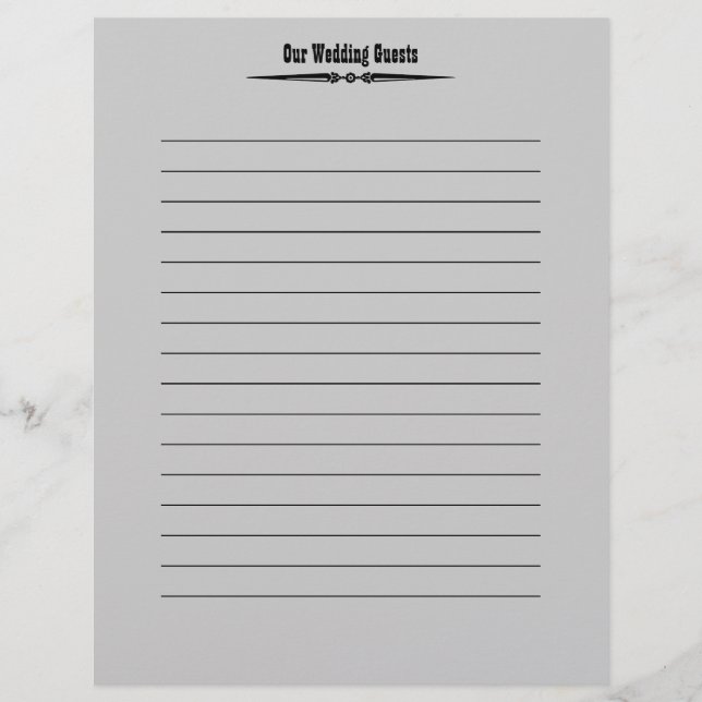 Western Wedding | Guest Registry Pages (Front)