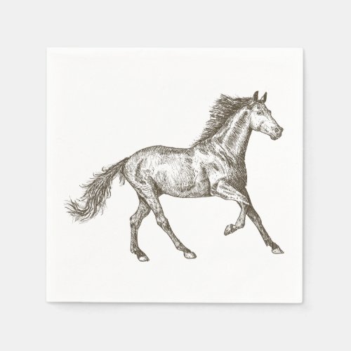 Western Wedding  Horse Rustic Country Equestrian Napkins