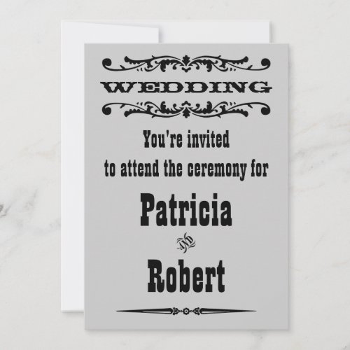 Western Wedding Invitation